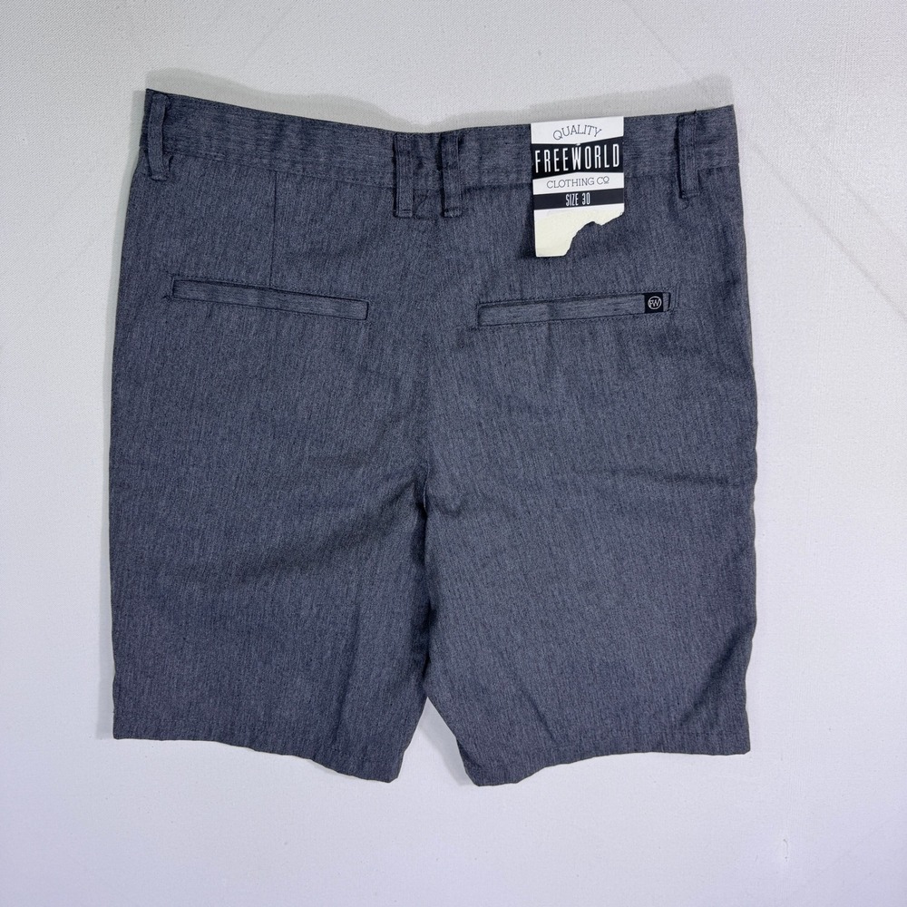 Free World Discord Relaxed Fit Chino Shorts Mens 30 (32x9) Gray NWT Casual Skate